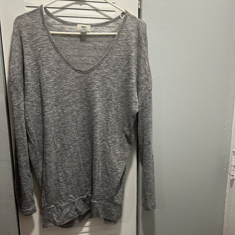 Old Navy Heather Gray Long Sleeve Shirt